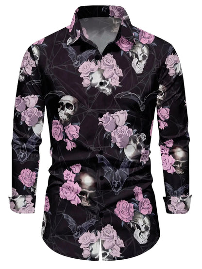 Chemise à manches longues pour hommes Chemise décontractée Vêtements Mode 3D Papillon Imprimé Manches longues Vêtements de mode pour hommes