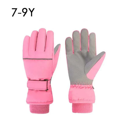 Gants de Ski imperméables pour enfants et adultes, épais, pour Snowboard, doublure polaire d'extérieur, gants d'hiver pour la famille, pour garçons et filles