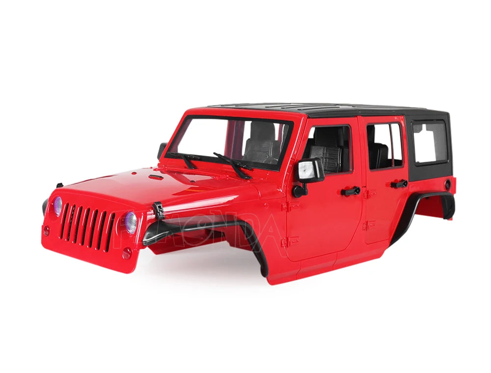 Kit de coque dure Jeep Wrangler JK Rubicon 4 portes, empattement de 313mm, pour voiture 1/10 RC Inoler Axial SCX10 90046 90047 RightEX86100