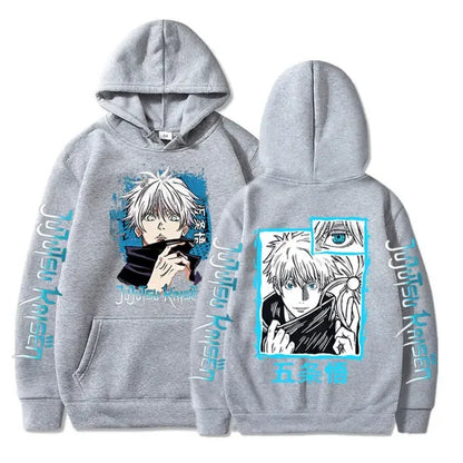Jujutsu Kaisen Anime vêtements Satoru Gojo imprimer à capuche hommes sweat à capuche pour femme répandu Streetwear Harajuku Manga unisexe sweat