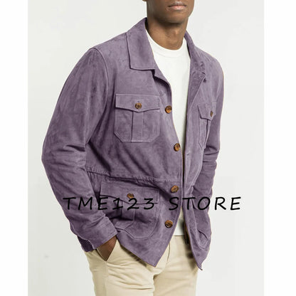 Vestes tendance décontractées en daim pour hommes, costumes élégants pour hommes, costume Social pour hommes, blazer Blaser pour hommes, mariage formel