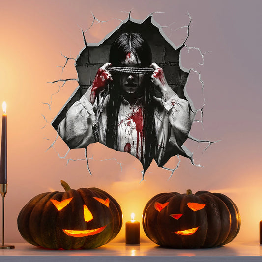 Autocollants muraux décoratifs d'ambiance d'horreur d'Halloween, autocollants, adaptés à la décoration de murs, de portes et de fenêtres