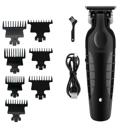 Kemei 2299 barbier zéro écart tondeuse professionnelle sans fil 0mm