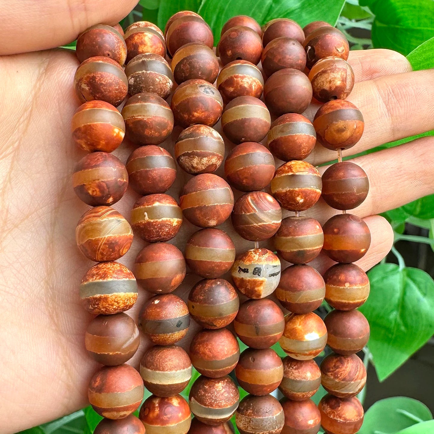 Perles rondes de football tibétaines en pierre naturelle d'agate DZI, 8mm 10mm, entretoise ample ronde pour la fabrication de bijoux, accessoires de bracelet à faire soi-même