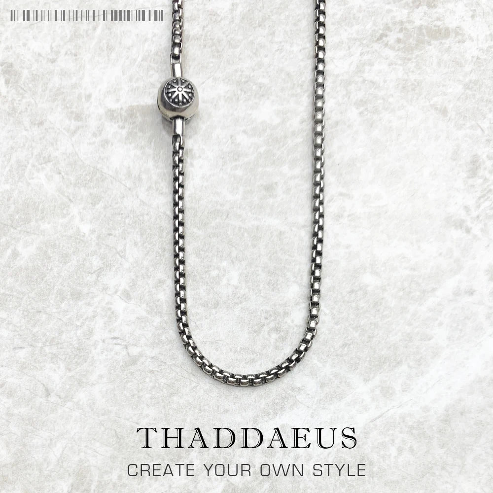 Collier chaîne à maillons à breloques de base, brin de marque, Bijoux à la mode, Style européen, Bijoux en argent Sterling 925, cadeau pour hommes et femmes