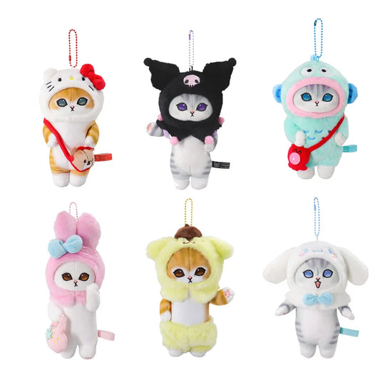 18 cm Cattoon Amine Mofusand peluche poupée jouets animaux en peluche porte-clés sac petit pendentif tentures cadeaux d'anniversaire de noël