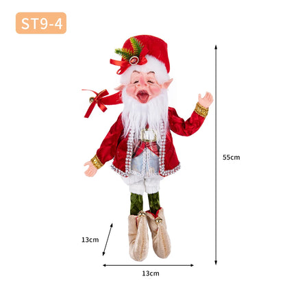 Elfes de noël personnalisés avec couronne, décoration suspendue, pendentifs muraux pour fête à domicile, ornements, elfe en peluche, nouvelle collection 2025