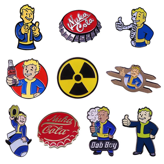 Épingles à revers de jeu pour garçons, mignon, sac à dos, jean, broche en émail,