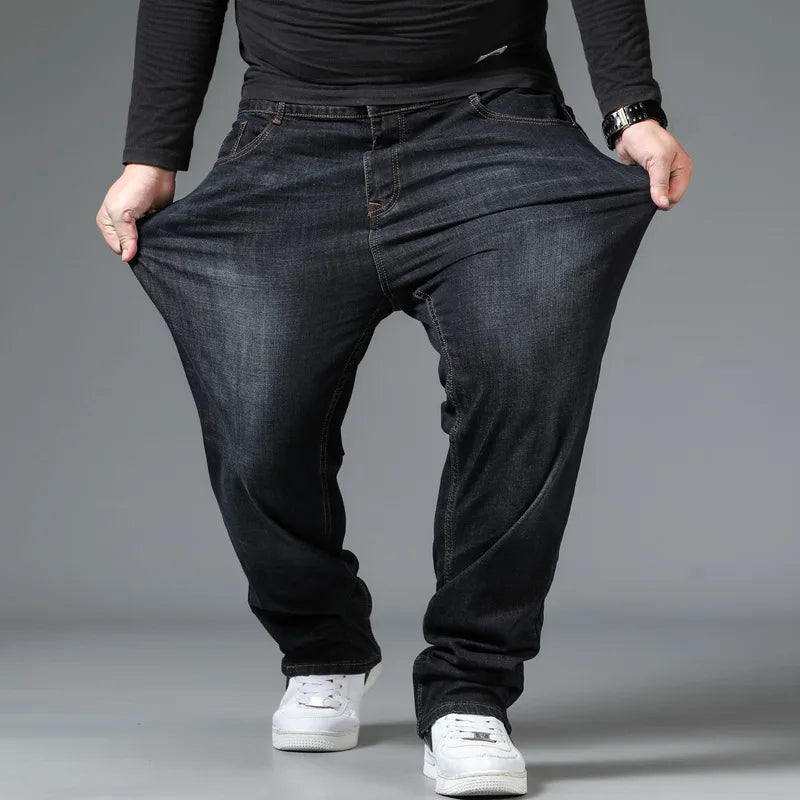 Jean Surdimensionné à Jambes Larges pour Homme, Pantalon en Denim, Grande Taille 10XL, à la Mode, pour le Travail, la Randonnée, 03