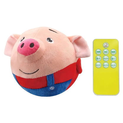 Jouet en peluche cochon de dessin animé pour animaux de compagnie, jouet lavable parlant et mobile pour chien, balles rebondissantes pour chiens et chats
