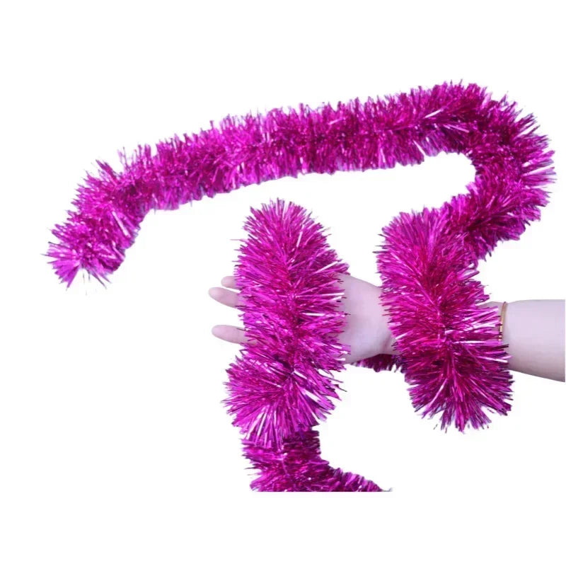 Guirxiété brillante de guirlandes de Noël, ornements de guirxiété de confrontation, fournitures de fête d'arbre de Noël, décoration intérieure et extérieure, 5 mètres