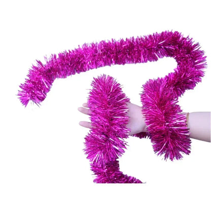 Guirxiété brillante de guirlandes de Noël, ornements de guirxiété de confrontation, fournitures de fête d'arbre de Noël, décoration intérieure et extérieure, 5 mètres