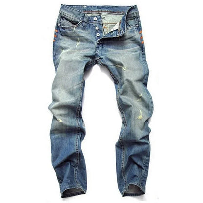 Jean rétro pour hommes, pantalon en Denim, taille moyenne, délavé, droit, Streetwear, Vintage, fermeture éclair, longueur cheville, automne 2025