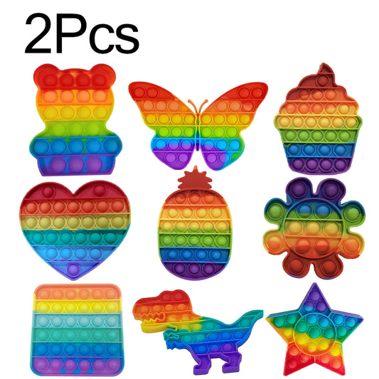 Jouets sensoriels à bulles, 2 pièces, pour autisme, besoins spéciaux, anti-Stress, décompression, jouets pour enfants