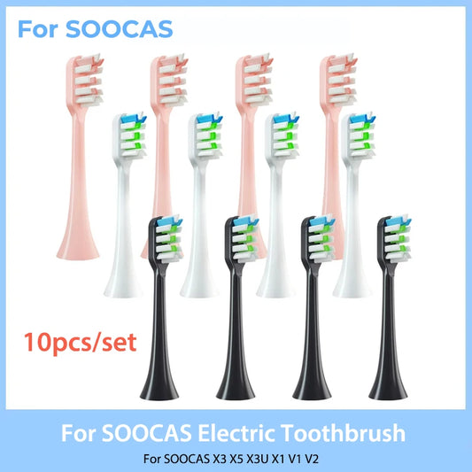 Têtes de brosse de rechange pour Xiaomi SOOCAS X3 X5 V1 X3U, 5 à 10 pièces, têtes de brosse à dents électrique, poils Dupont scellés emballés