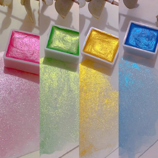 Ensemble de pigments d'interconnexion nacrés monochromes, fournitures d'art et de peinture, peinture à ongles, pigment décoratif solide, 2ml, 36 documents