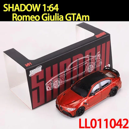 SHADOW/DCT 1:64 échelle Romeo Giulia GTAm voiture en alliage modèle de voiture ornement Souvenir affichage Collection passe-temps cadeau