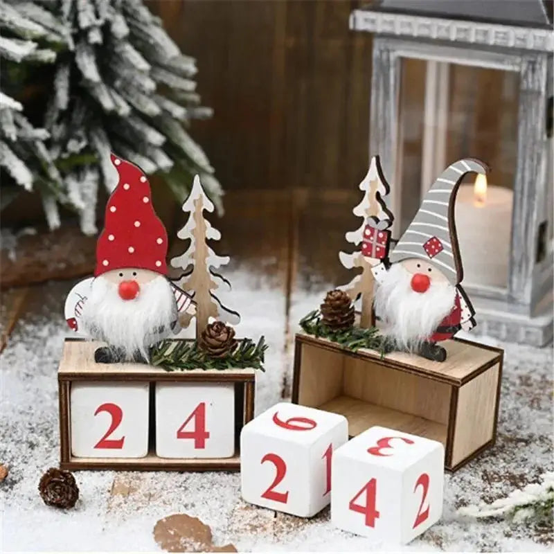 Calendrier de noël, décoration de fête pour la maison, cadeaux de joyeux noël et du nouvel an, décor de noël, accessoires de mode pour la maison, fournitures