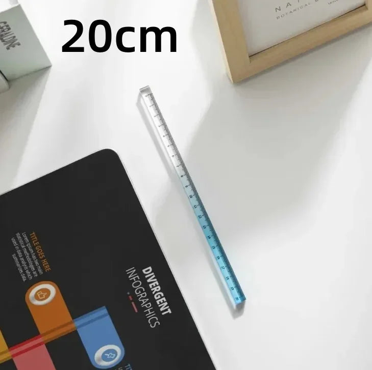 Règles droites transparentes de Style INS, 15cm 20cm 30cm,