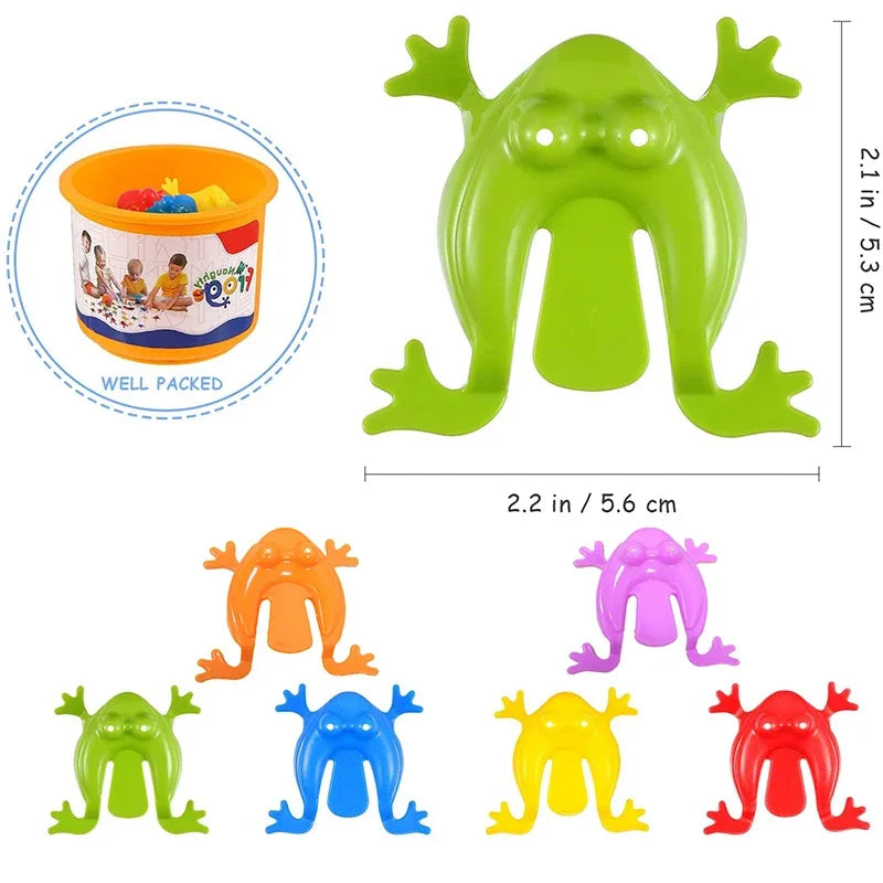 10-60 pièces grenouille sautante avec seau rebond Fidget jouets nouveauté assorti anti-Stress cadeau d'anniversaire garçons filles fête faveur jeu