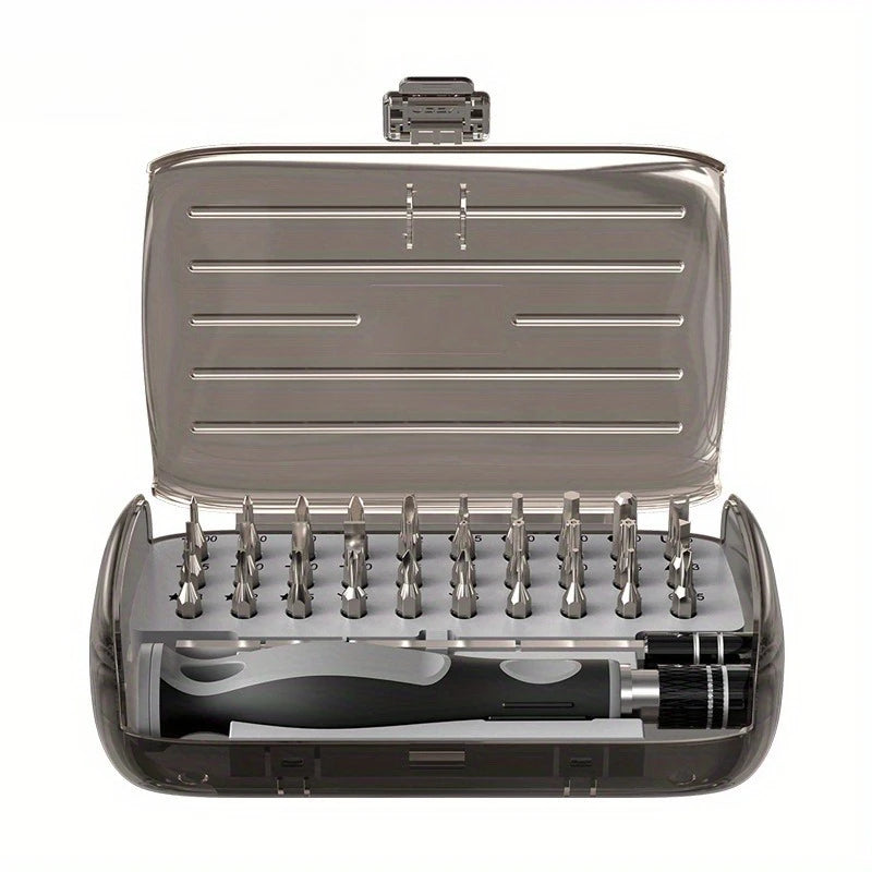 1 jeu de tournevis magnétiques 32 en 1 avec étui, comprend un Kit d'outils de réparation de précision à 30 embouts, un outil de tournevis Torx