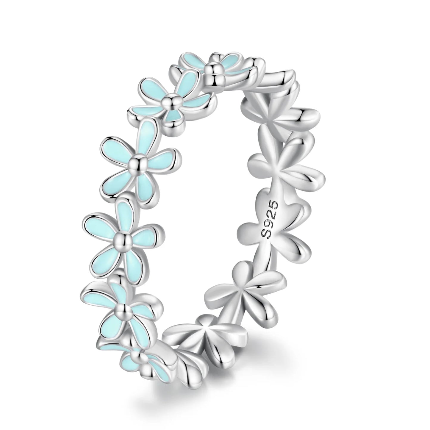 WOSTU 2019 grosses soldes argent Sterling réel 925 anneaux de doigts de cercle chanceux pour les femmes bijoux de mode cadeau livraison directe CQR041