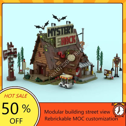 3874 pièces le crion mystère modulaire MOC créatif vue sur la rue modèle personnalisé Puzzle Architecture bricolage éducation assemblage jouets cadeaux