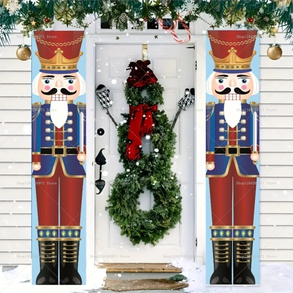 Porte suspendue de noël casse-noisette soldat Happy Home 2025, décoration de porte de noël, ornements Navidad Notal Noel, nouveauté 2026