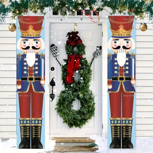 Porte suspendue de noël casse-noisette soldat Happy Home 2025, décoration de porte de noël, ornements Navidad Notal Noel, nouveauté 2026