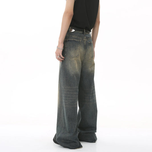 Nouveaux hommes Baggy jambe droite jambe large jean homme mode Vintage lavage pantalon Denim décontracté jeunesse marque populaire Streetwear pantalon