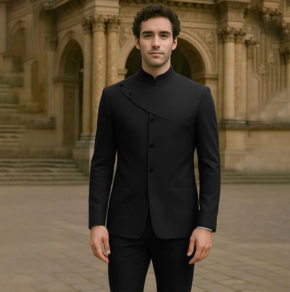 Costumes pour hommes charmants, personnalisés, haute couture, simple boutonnage, deux pièces (veste + pantalon), ensemble droit Simple et intelligent pour hommes