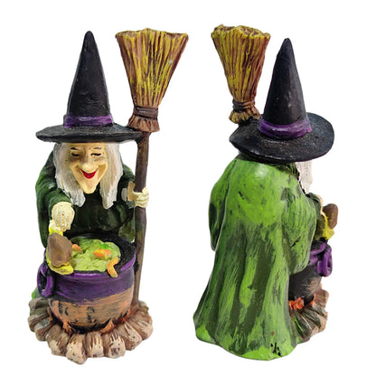 Figurine de Sorcière d'Horreur d'Halloween, Ornements de Décoration de Bureau, Bricolage pour ix, Jardin, Joyeuses Vacances d'Halloween, Décor de Bar