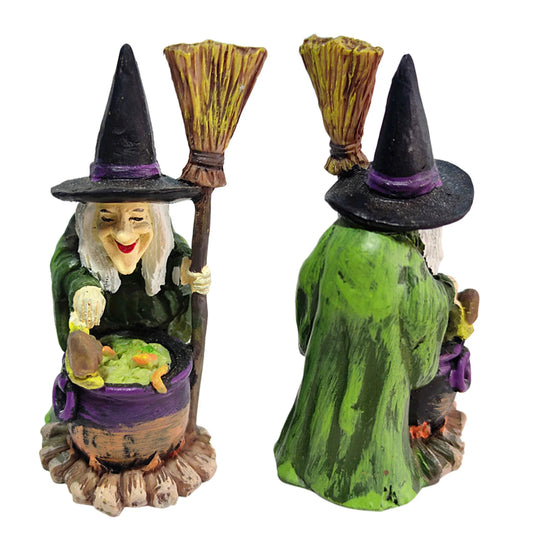 Figurine de Sorcière d'Horreur d'Halloween, Ornements de Décoration de Bureau, Bricolage pour ix, Jardin, Joyeuses Vacances d'Halloween, Décor de Bar