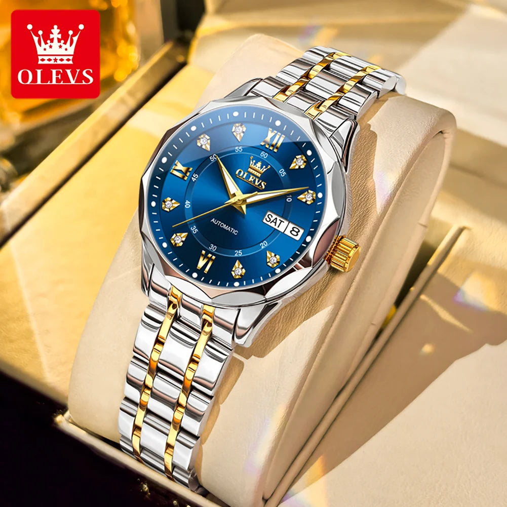 OLEVS 6727  montres mécaniques automatiques Simple polyvalent 30m étanche