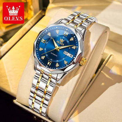 OLEVS 6727  montres mécaniques automatiques Simple polyvalent 30m étanche
