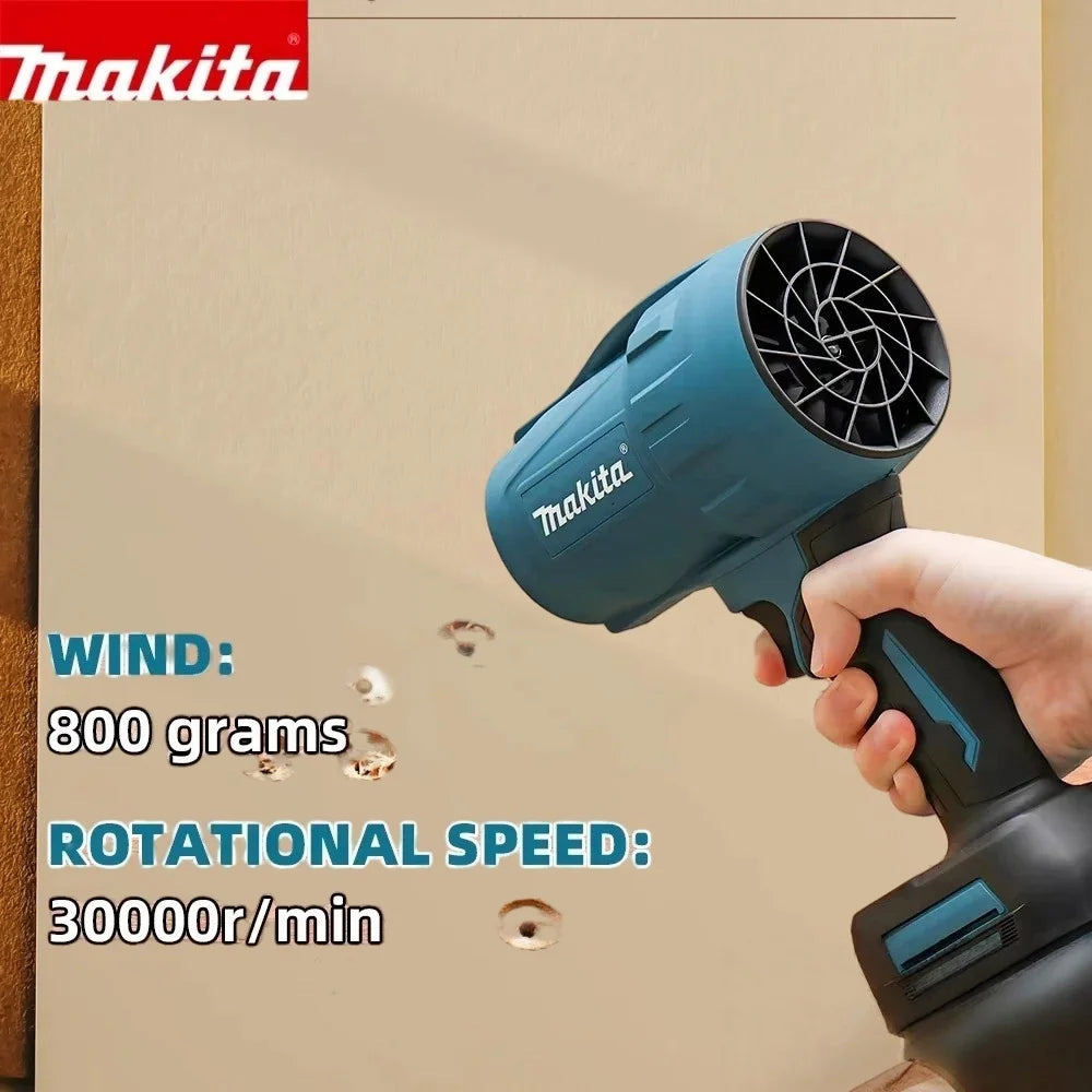 Pour Makita 18V ventilateur violent 30000 tr/min Turbo Jet ventilateur électrique plumeau d'air vitesse du vent Turbo Rechargeable avec nettoyage de voiture léger