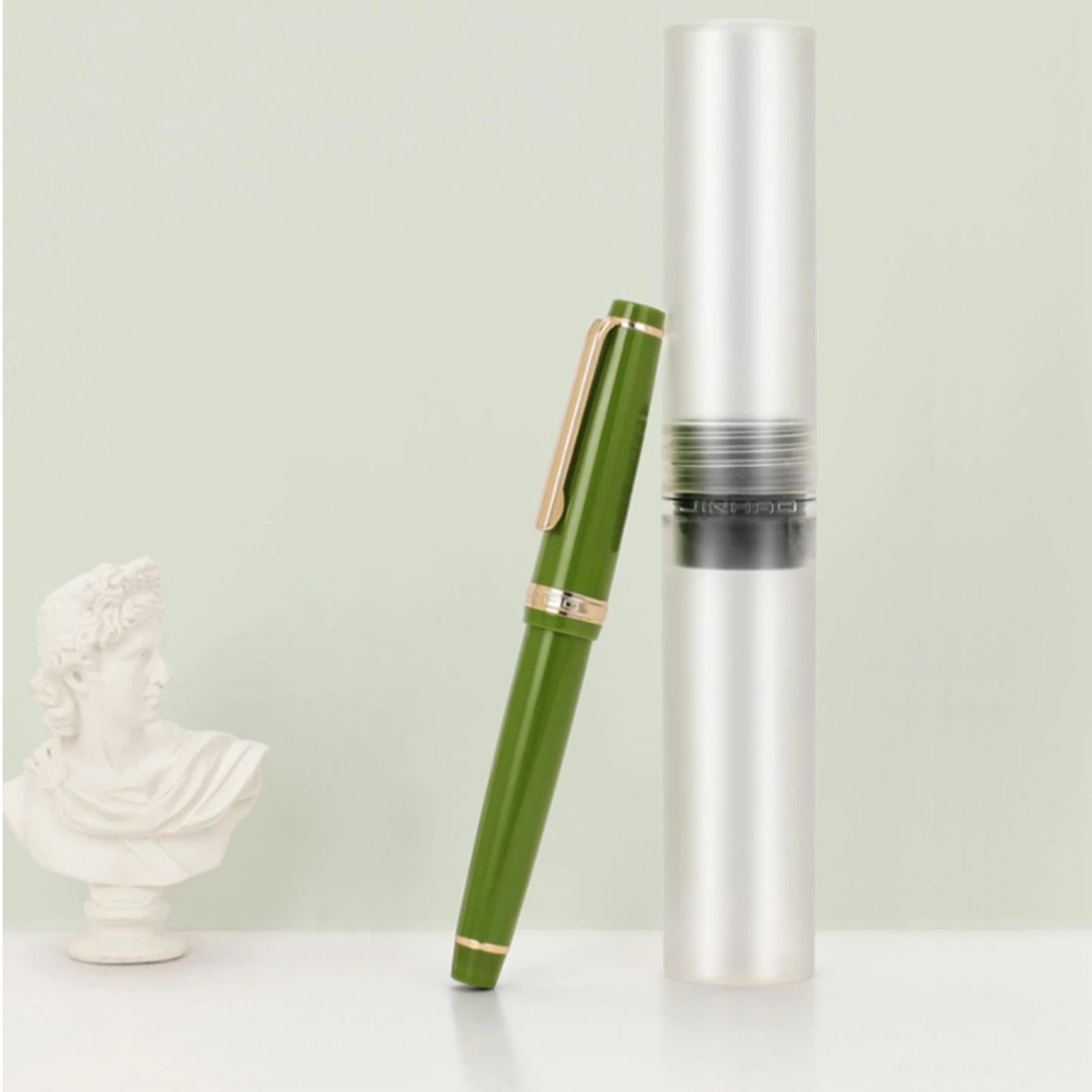 Jinhao-Stylo à plume en acrylique 82 avec clip doré, plume de 0.5mm, rose, vert,