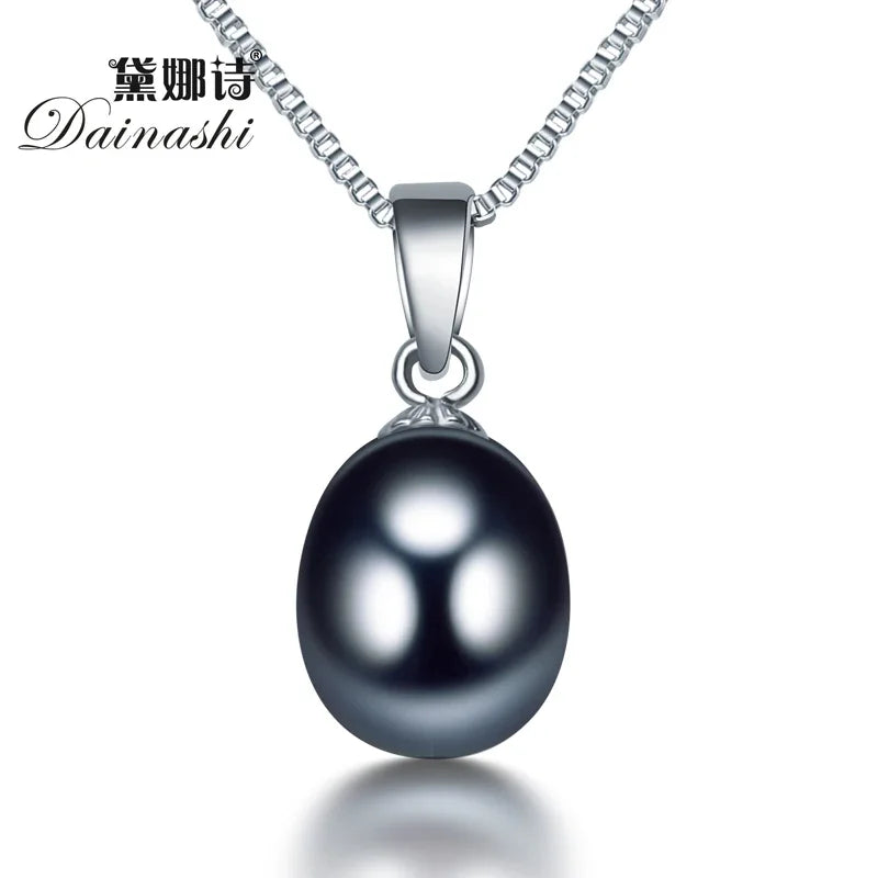Dainashi naturel perle d'eau douce pendentif collier femmes Simple mode 925 en argent Sterling haute