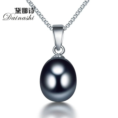 Dainashi naturel perle d'eau douce pendentif collier femmes Simple mode 925 en argent Sterling haute