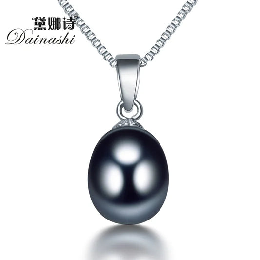 Dainashi naturel perle d'eau douce pendentif collier femmes Simple mode 925 en argent Sterling haute
