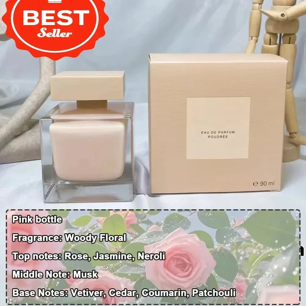 Parfum femme 90ml longue durée Woody Floral Eau De Parfum EDP pur extrait De musc femme Parfum essentiel quotidien cadeau