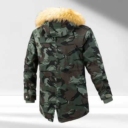 Hommes hiver à capuche longues doudoune nouveau mâle Camouflage décontracté pardessus chaud Parkas qualité homme en plein air longs manteaux d'hiver 3XL