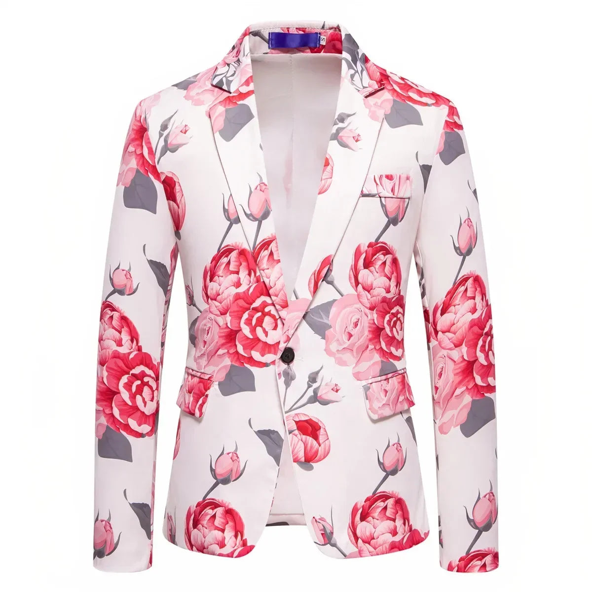 Veste décontractée trempée d'art floral pour hommes, blazer d'affaires, vêtements pour hommes, 2025