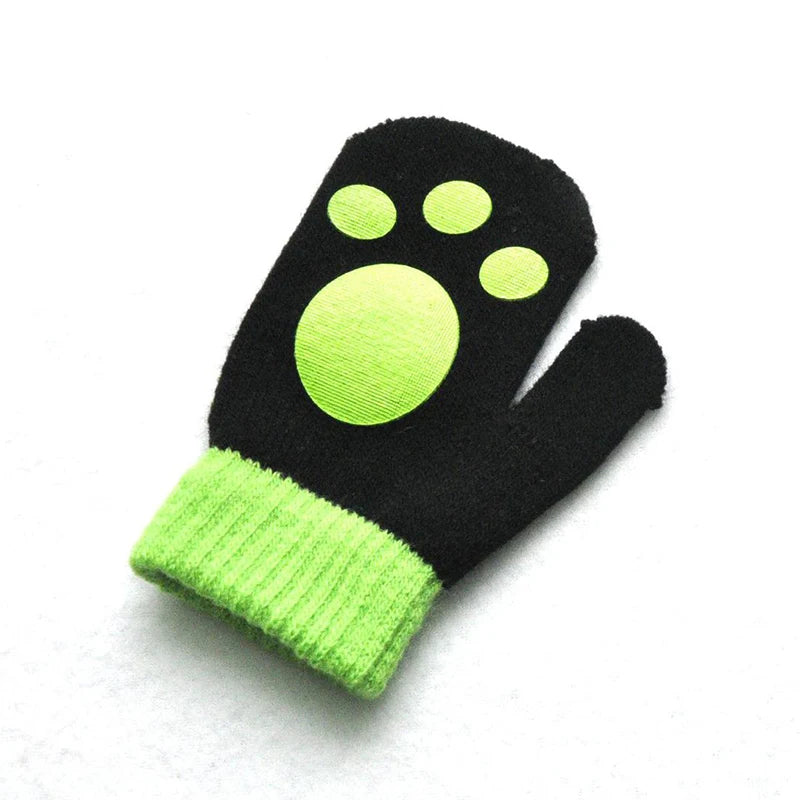 Gants d'hiver chauds pour bébés de 1 à 4 ans, mitaines tricotées en Patchwork, gants à doigts complets pour étudiants de la maternelle