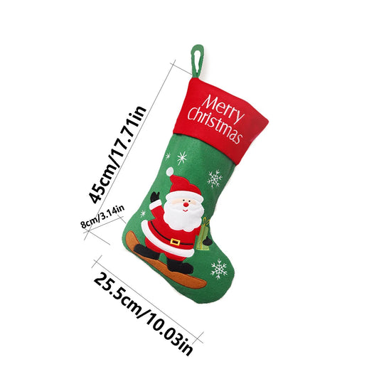 Décorations de noël pour la maison, sac cadeau de bonbons, bas de noël, ornement de noël, décor suspendu pour arbre de noël