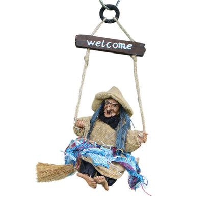 Décorations de fantômes suspendues uniques pour Halloween en plein air, accessoires de maison hantée, porte d'entrée effrayante, fournitures d'ornement de poupée suspendue