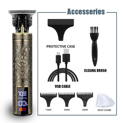 Tondeuse à cheveux électrique Portable USB, charge rapide, Vintage, sans fil, pour barbiers, Machine de coupe de cheveux, nouveauté 2025