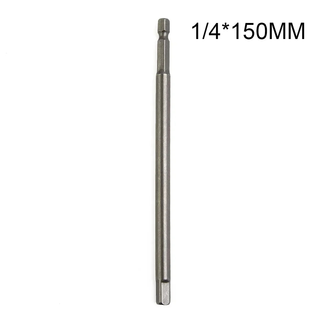 Adaptateur de douille de conversion à tige hexagonale 150mm 1/4, pour perceuse à percussion en clé, pilote, convertisseur carré, tige d'extension de Conversion d'embout, 1/3 pièces