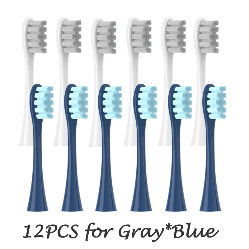 Têtes de brosse de remplacement, scellées sous vide, emballées, pour Oclean X PRO/ Z1/ F1/ One/ Air 2 /SE, buses de nettoyage en profondeur souples DuPont, 12 pièces