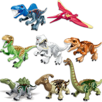 Mini bloc de construction jouet dinosaure jurassique Puzzle Animal tyrannosaure Rex ptérosaure bloc de construction jouet cadeau pour enfants